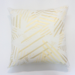 Abstract triangles linen decorative pillow